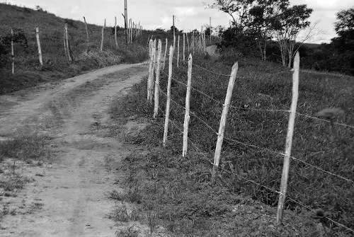 Caminho de terra que curva para um destino incerto